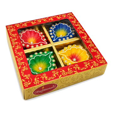Assorted Diya w pudełku zestaw 4 sztuk CD-220A