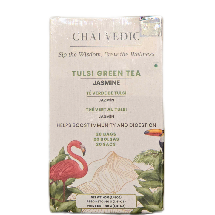 Chai Vedic Tulsi Green Tea Jasmine 20 Teabags
