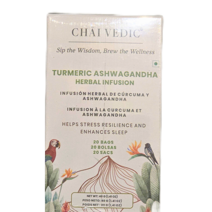 Chai Vedic Turmeric Ashwagandha Green Tea 20 Teabags