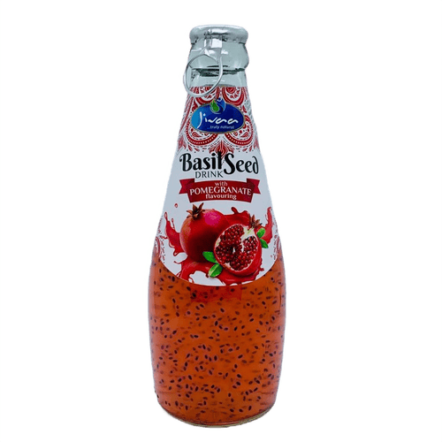 Jivaa Basil Seed Drink with Pomegranate flavour