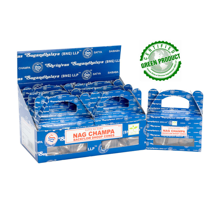Nag Champa Back Flow Cone Incense 24pcs