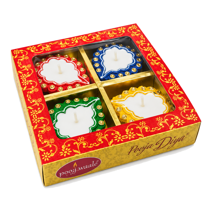 Assorted diya z woskiem – 4 szt.