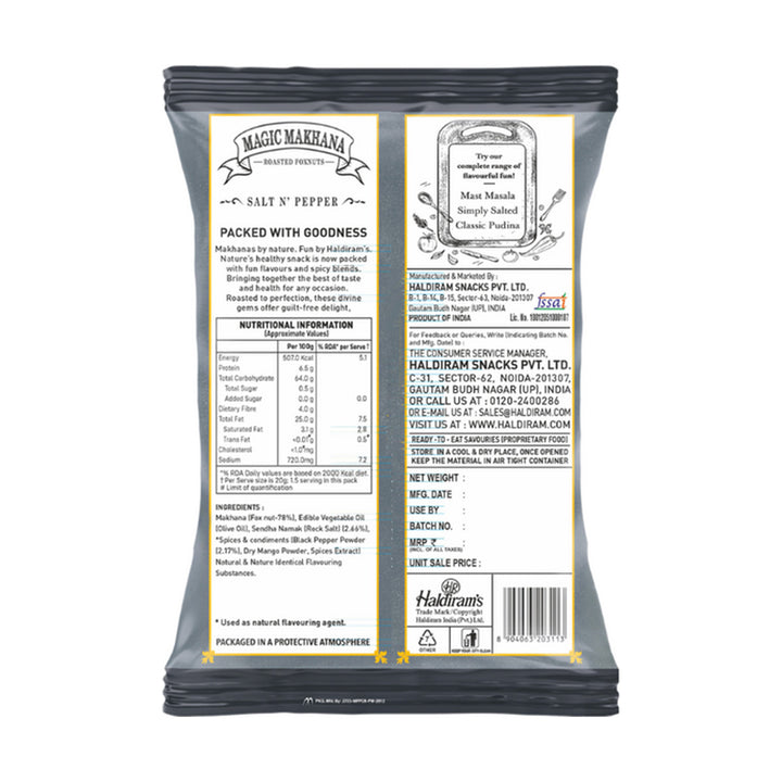 Haldirams Roasted Foxnuts Salt-n-Pepper 30g – image 2